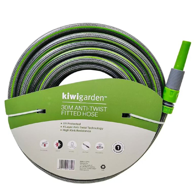Kiwi Garden Anti Twist Hose 30m, , hi-res