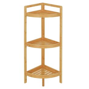 Living & Co Bamboo 3 Tier Corner Shelf