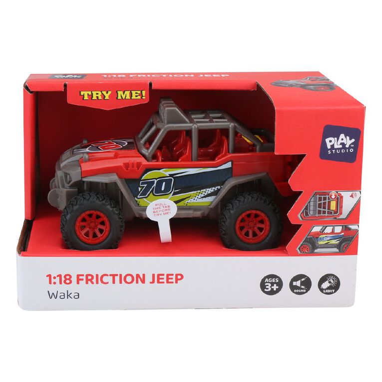 Play Studio 1:18 Friction Jeep With Lights And Sounds, , hi-res