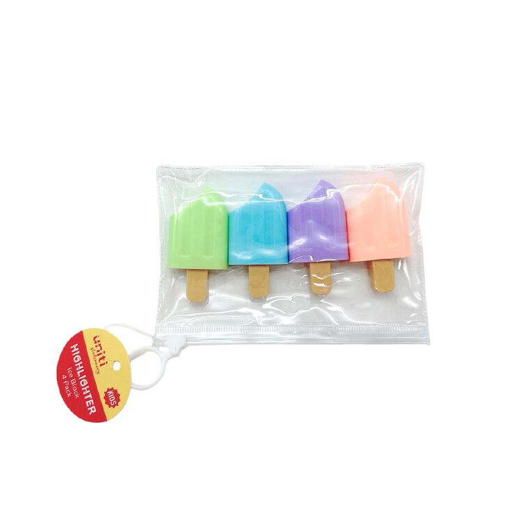 Uniti Kids Ice Block Highlighter 4 Pack, , hi-res