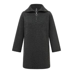 H&H Women's Long Sleeve Knitted Rib Mini Dress