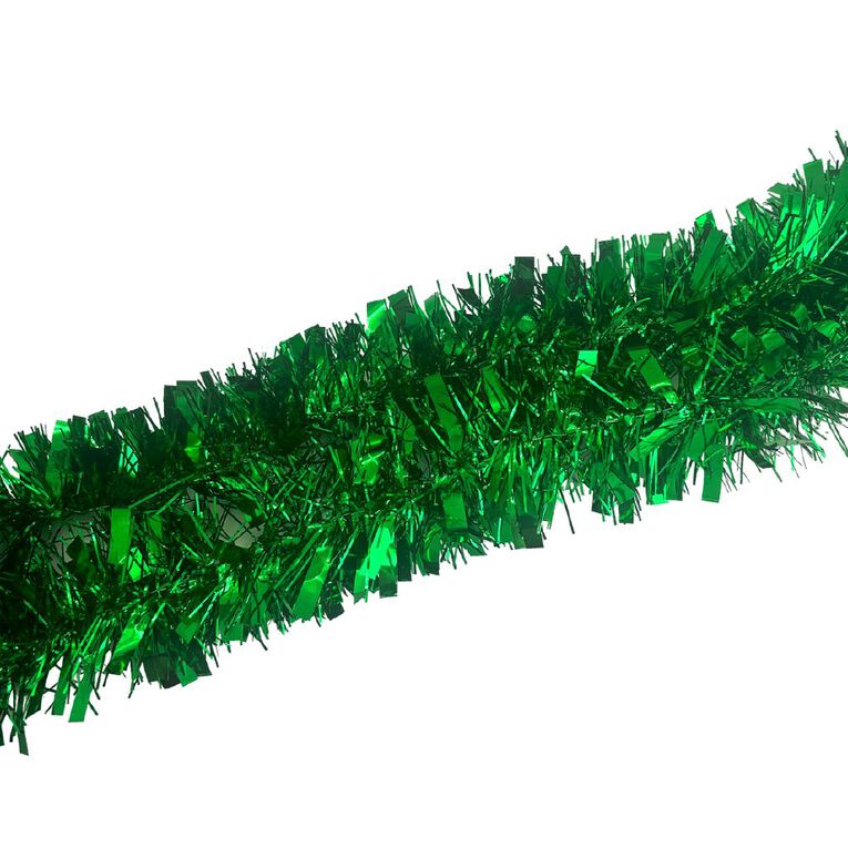 Value Christmas Tinsel 6m Green, , hi-res