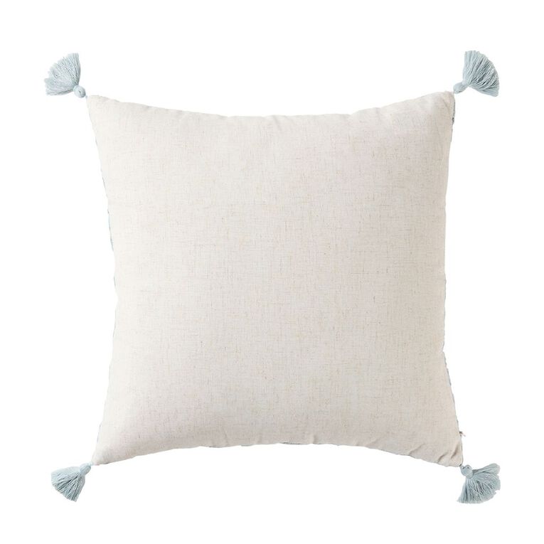 Living & Co Cushion Damask Blue Light 45cm x 45cm, , hi-res