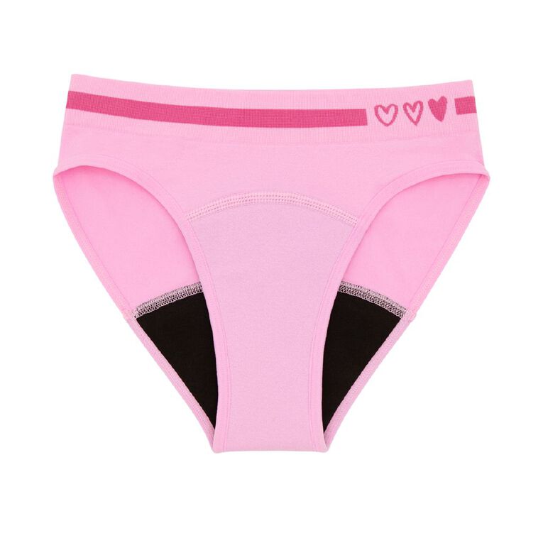 Love Luna Teen First Period Seamfree Bikini Briefs 2 Pack, Pink Light, hi-res