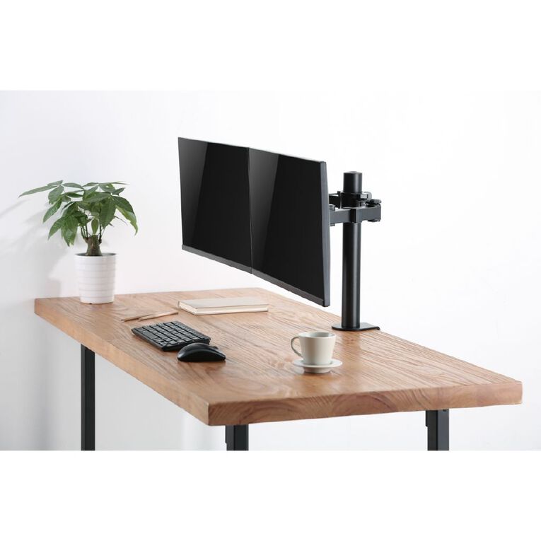 Bracom Dual Monitor Steel Articulating Monitor Arm Black, , hi-res