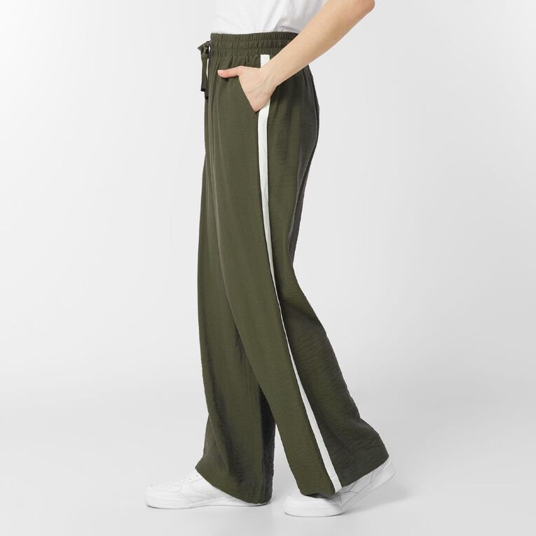 H&H Women's Wide Side Pants, Green Dark, hi-res