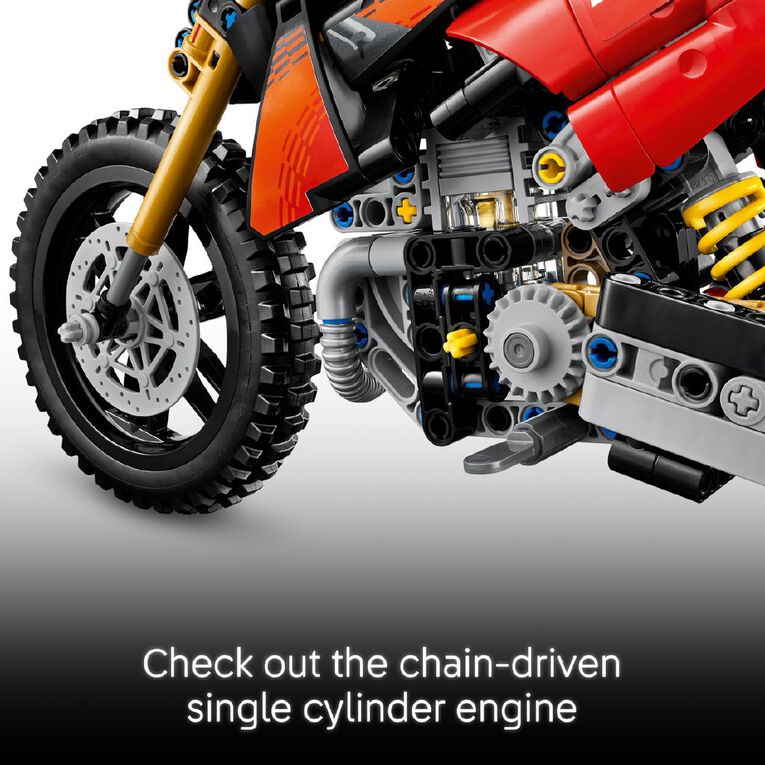 LEGO Technic Ducati Desmo450 MX Factory Motorcycle 42238, , hi-res