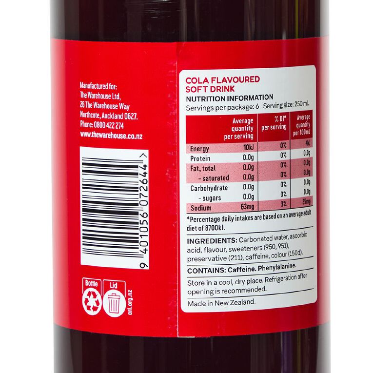 Nice 99% Sugar Free Cola Carbonated Soft Drink 1.5L, , hi-res