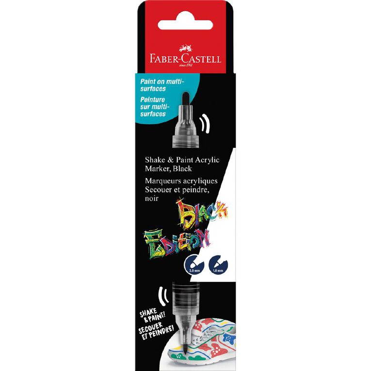 Faber-Castell Black Edition Shake and Paint Marker Black, , hi-res