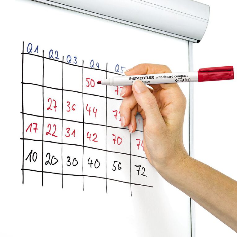 Staedtler Lumocolor Whiteboard Compact Markers Assorted 4 Pack, , hi-res