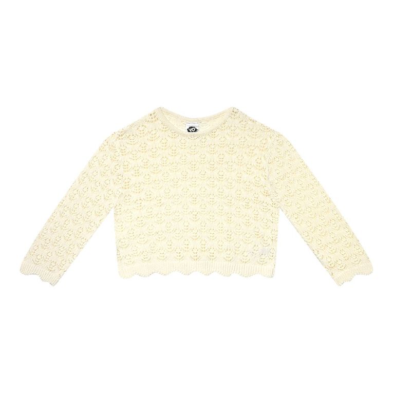 Young Original Pointell Knit Jumper, Cream, hi-res