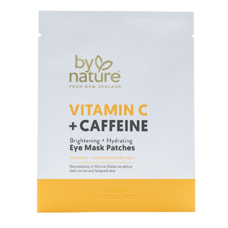 By Nature Vitamin C & Caffeine Eye Mask Patches 5 Pairs, , hi-res