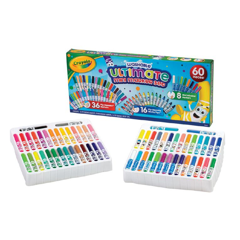Crayola Washable Ultimate Mini Marker Set 60 Piece, , hi-res