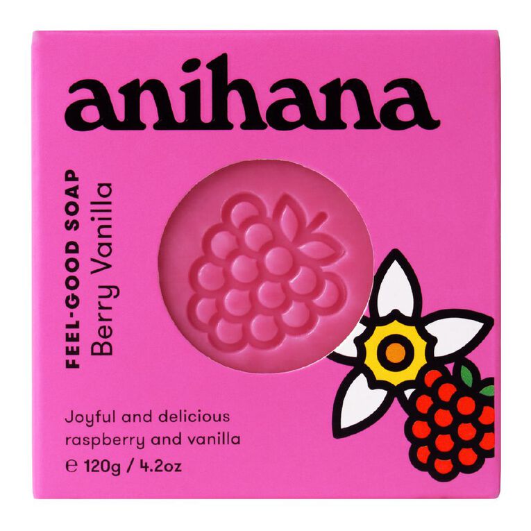 Anihana Feel Good Soap Berry Vanilla 120g, , hi-res