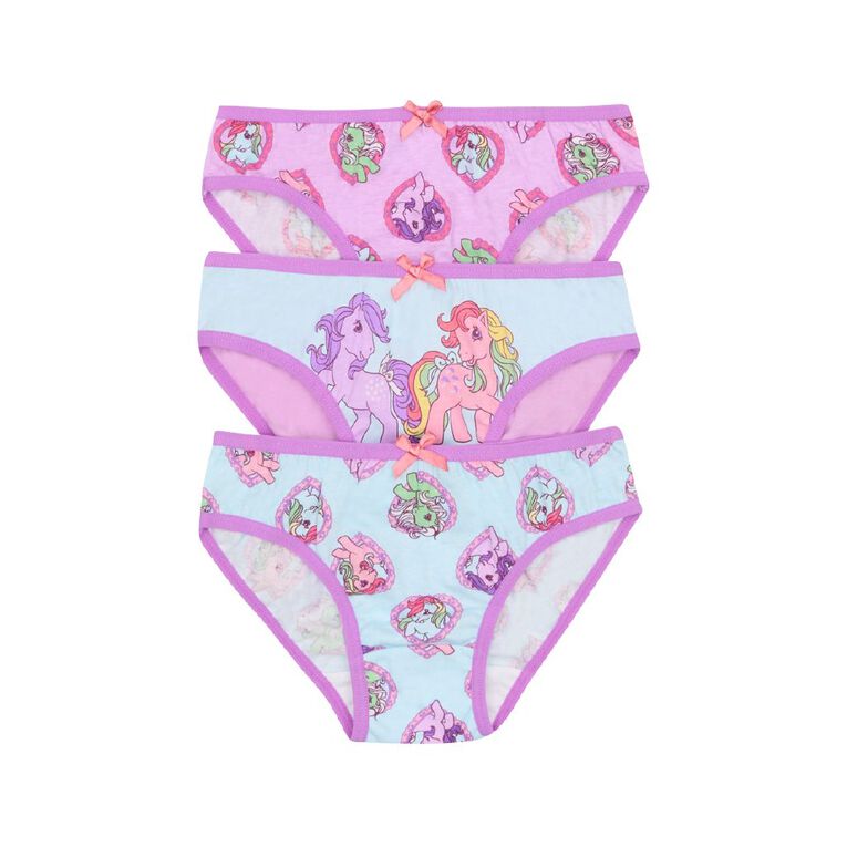 My Little Pony Girls' Briefs 3 Pack, Purple Light, hi-res