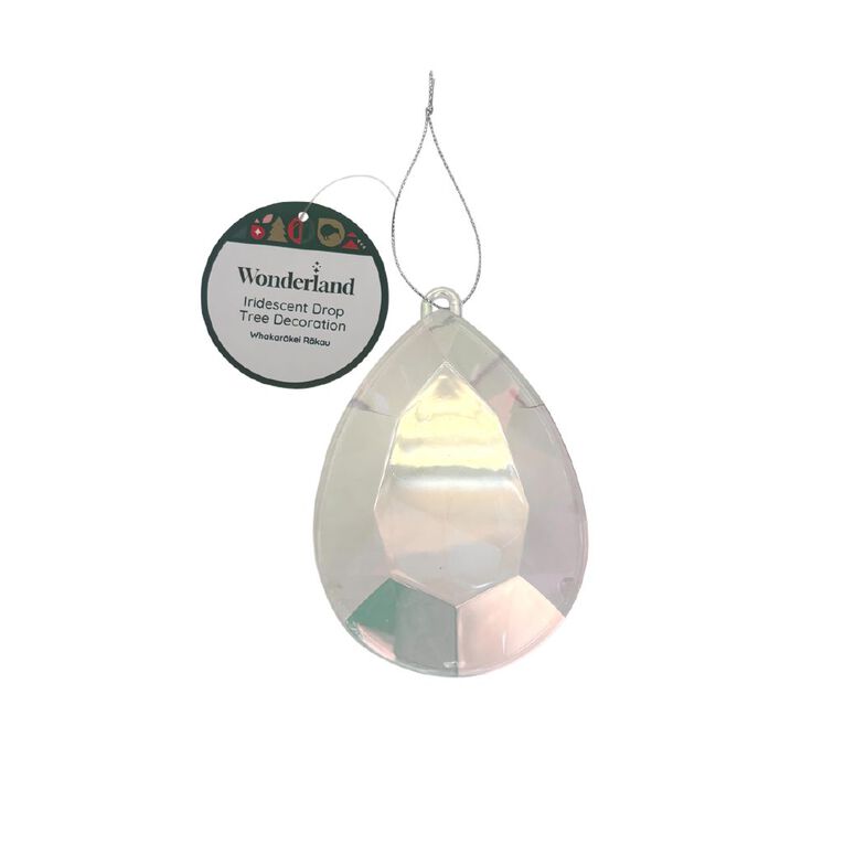 Wonderland Tree Decoration Iridescent Drop, , hi-res