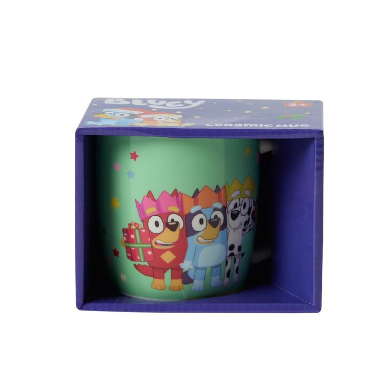 Bluey Christmas Ceramic Mug Green, , hi-res