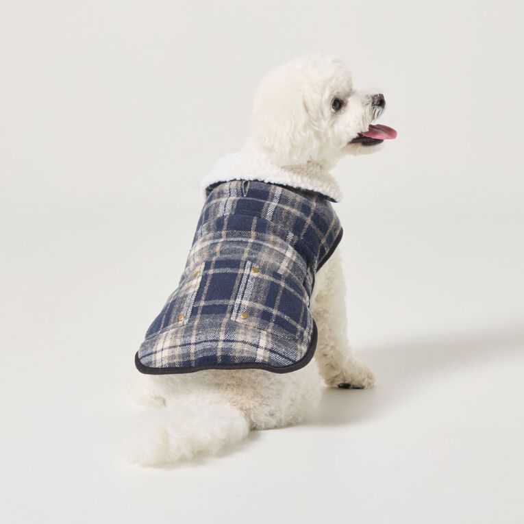 Petzone Check Jacket Blue Small, , hi-res