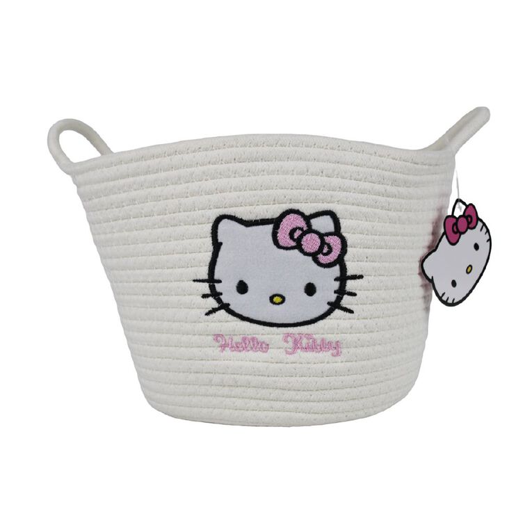 Hello Kitty Cotton Basket White, , hi-res