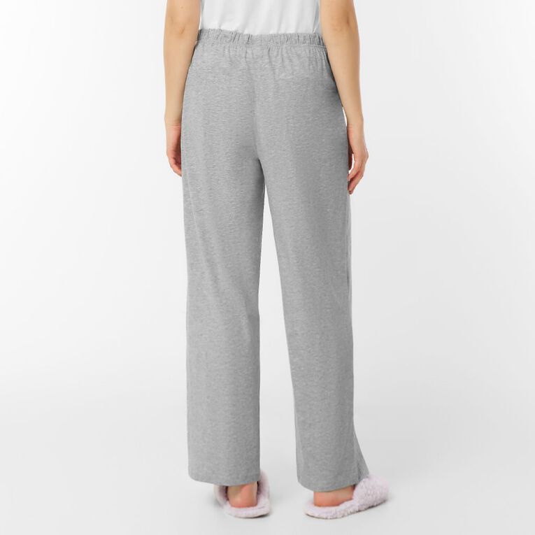 H&H Women's Knitted Pyjama Pants, Grey Marle, hi-res