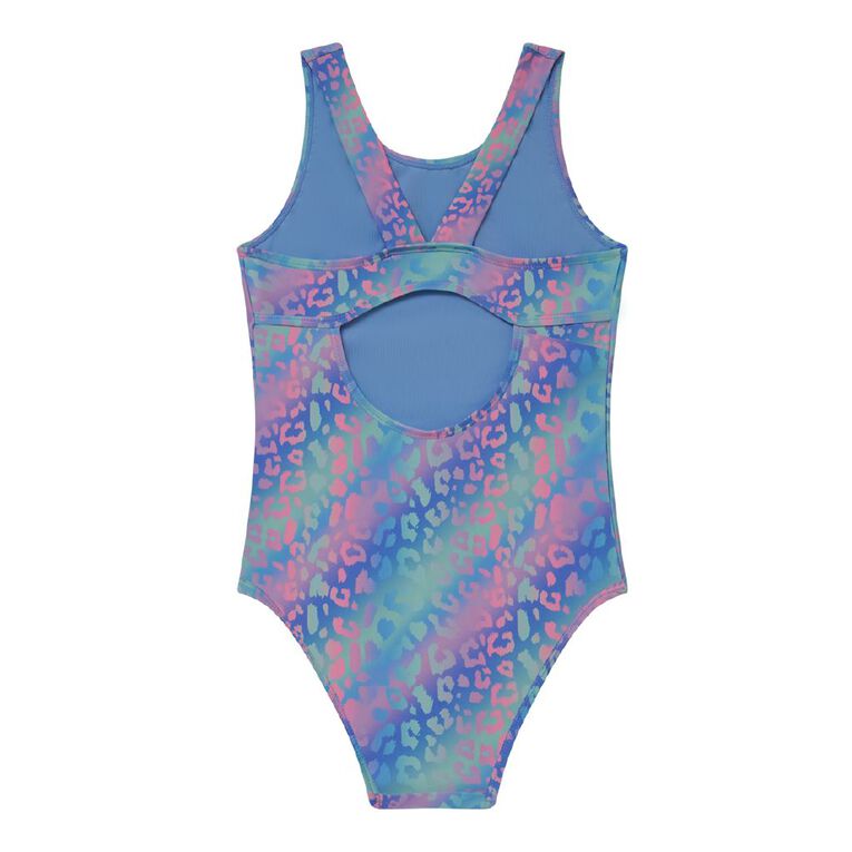 Young Original Printed Swimsuit, Blue Light, hi-res