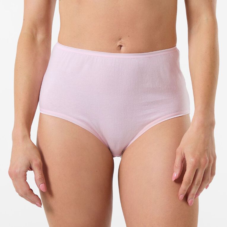 H&H Women's Full Briefs 5 Pack, Pink Light, hi-res