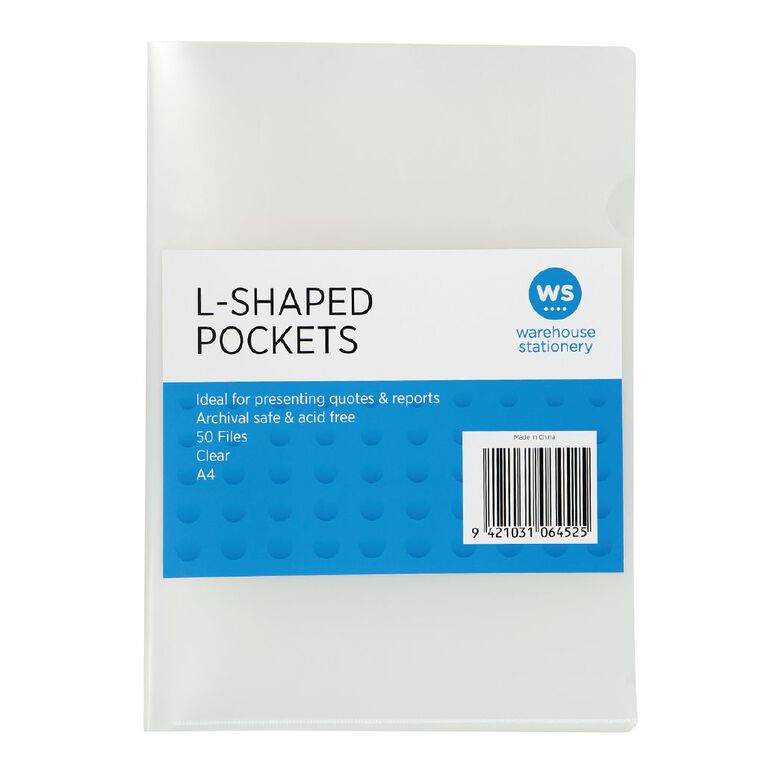 WS L-Shaped Pockets 50 Pack, , hi-res