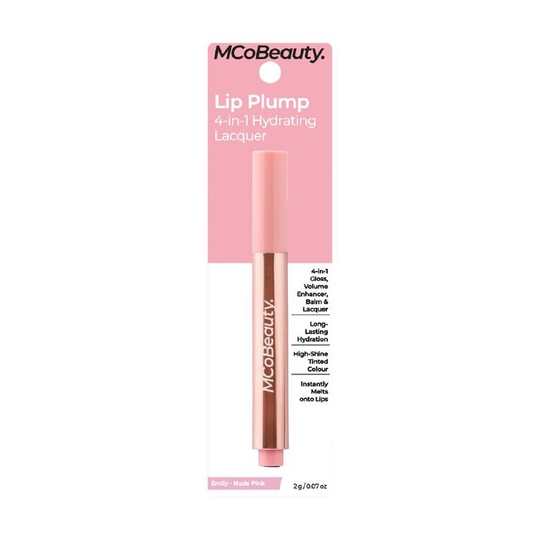 MCoBeauty Lip Plump 4-In-1 Hydrating Lacquer Emily Nude Pink, , hi-res