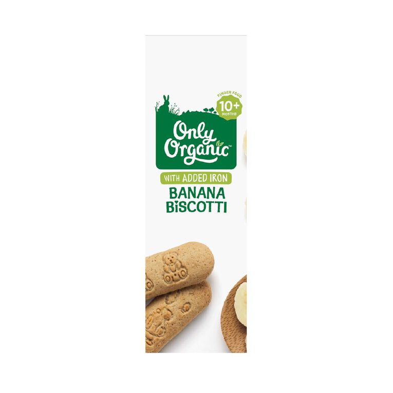 Only Organic Banana Biscotti 10+ Months 100g, , hi-res