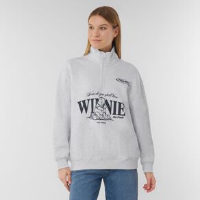 Winnie the Pooh Women's Winnie the Pooh 1/4 Zip Sweat