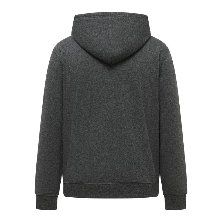 H&H Men's Plain Hoodie Sweatshirt, Charcoal/Marle, hi-res