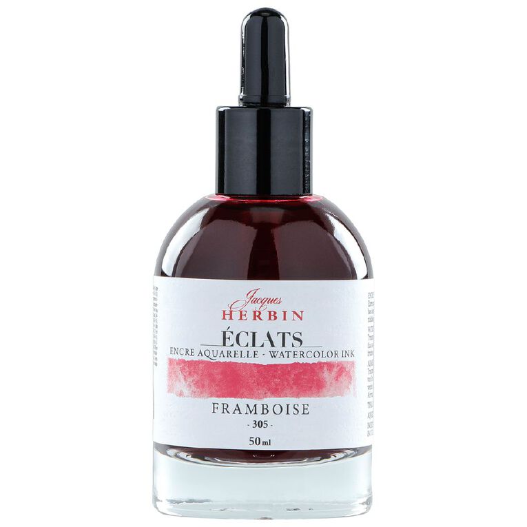Jacques Herbin Eclats Watercolour Ink 305 Raspberry 50ml, , hi-res
