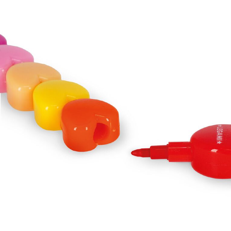 Legami Set of 12 Stackable Crayons Dream In Colour Heart, , hi-res