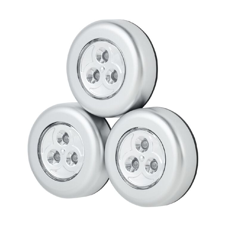 Lunalite Push Lights LED 3 Pack, , hi-res