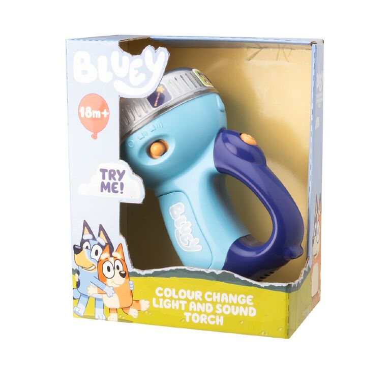 Bluey Colour Change Light & Sound Torch, , hi-res