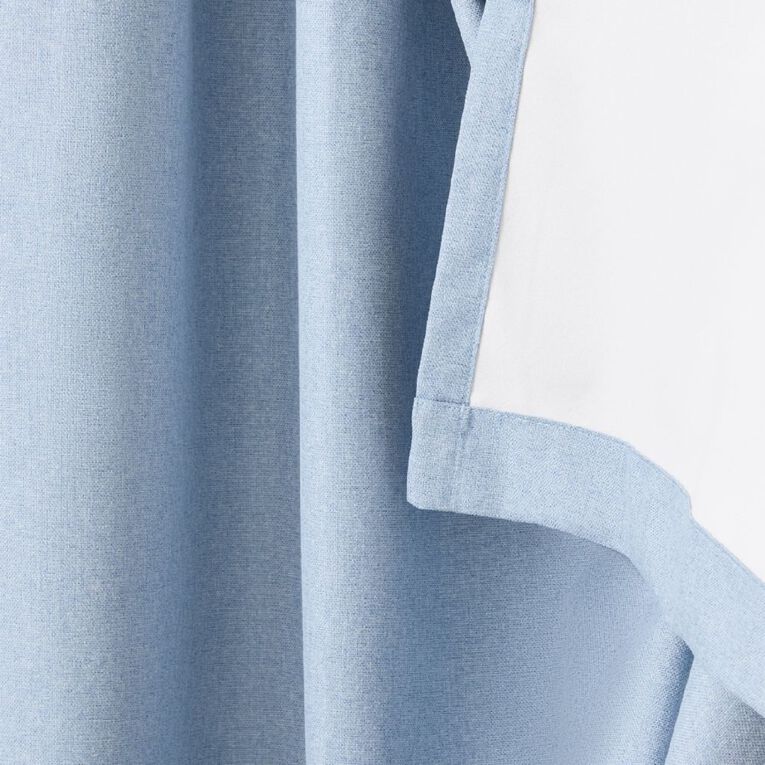 Living & Co Studio Curtains Blue Dark 150-230cm Wide/160cm Drop, , hi-res