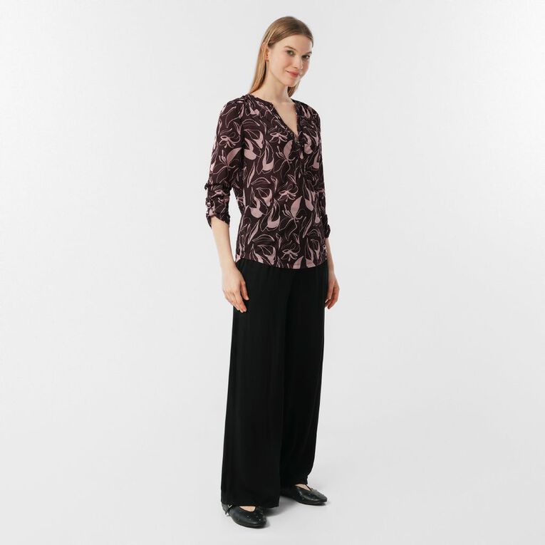 H&H Women's PB Henley, Red Dark, hi-res