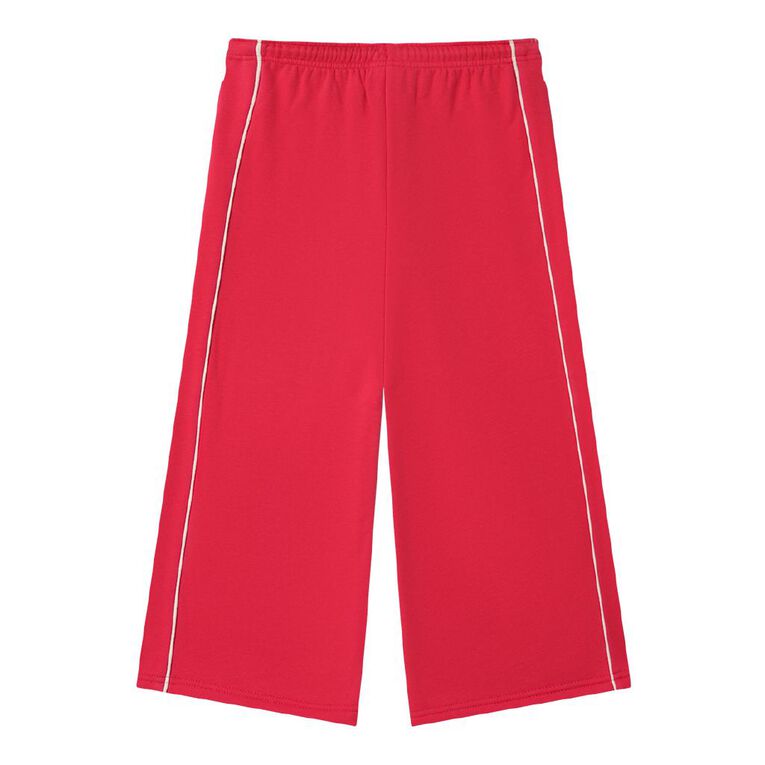 Young Original Contrast Wide Leg Trackpants, Red Mid, hi-res