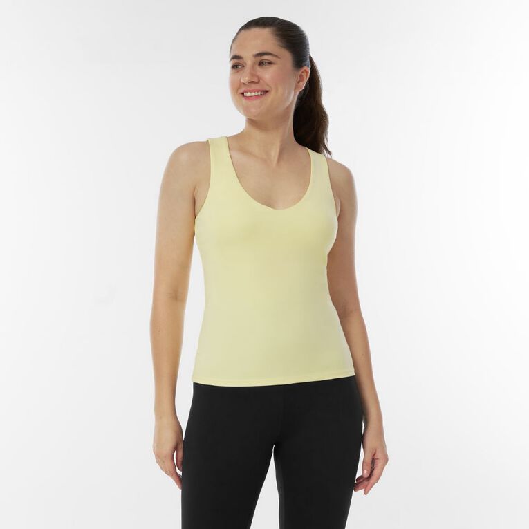 Active Intent Women's Active Shelf Bra Tank, Yellow Light, hi-res