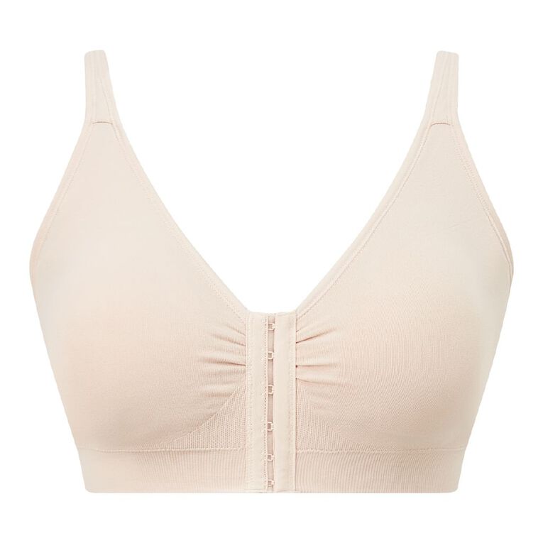 H&H Women's Wirefree After Surgery Bra, Cream, hi-res