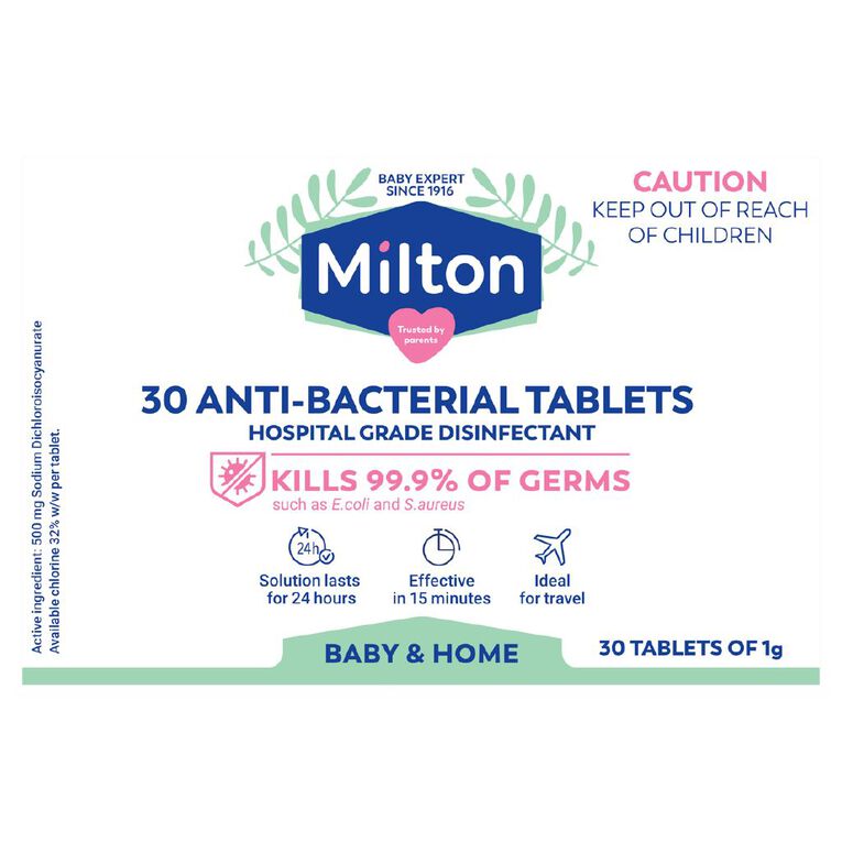 Milton Antibacterial Tablets 30 Pack, , hi-res