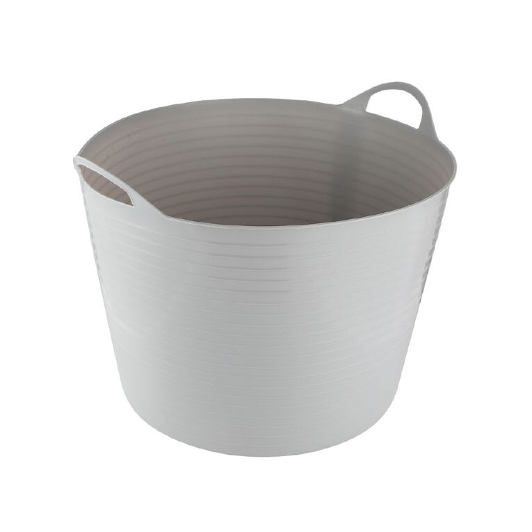 Living & Co Round Flexi Tub Grey 26L, , hi-res