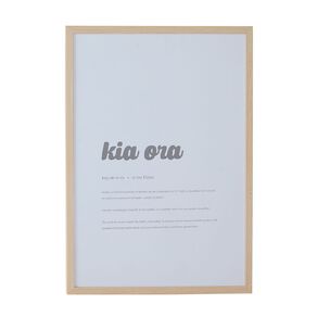 Living & Co Kia Ora Text Framed Print 50cm x 70cm