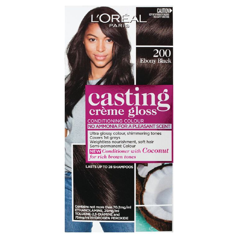 L'Oreal Paris Casting Creme Hair Colour Ebony Black 200, , hi-res
