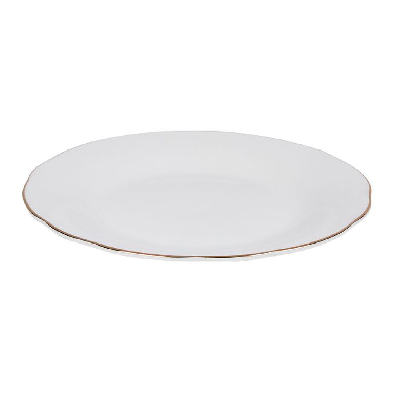 Living & Co Glamour Gold Rimmed Soft Scallop Side Plate Ivory, , hi-res