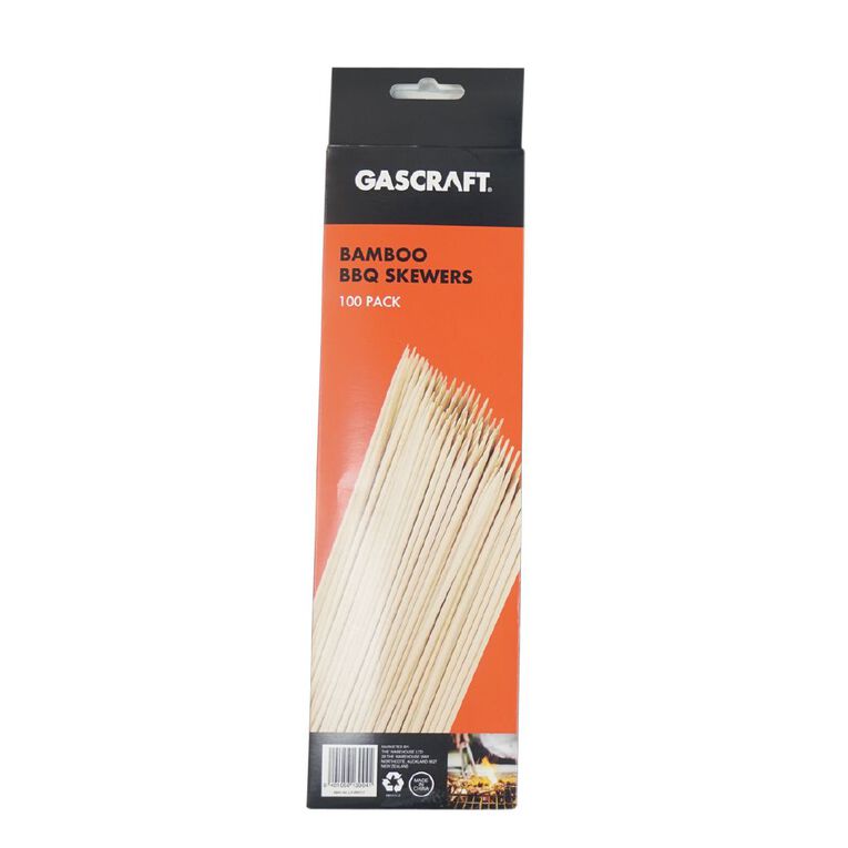 Gascraft BBQ Bamboo Skewers 100 Pack, , hi-res