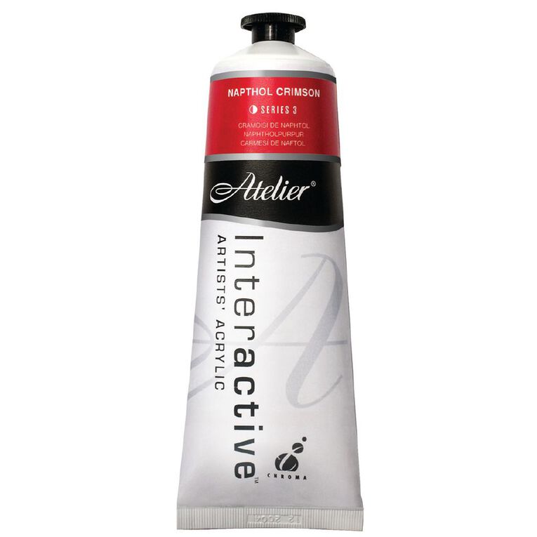Atelier S3 Acrylic Paint Napthol Crimson Red 80ml, , hi-res