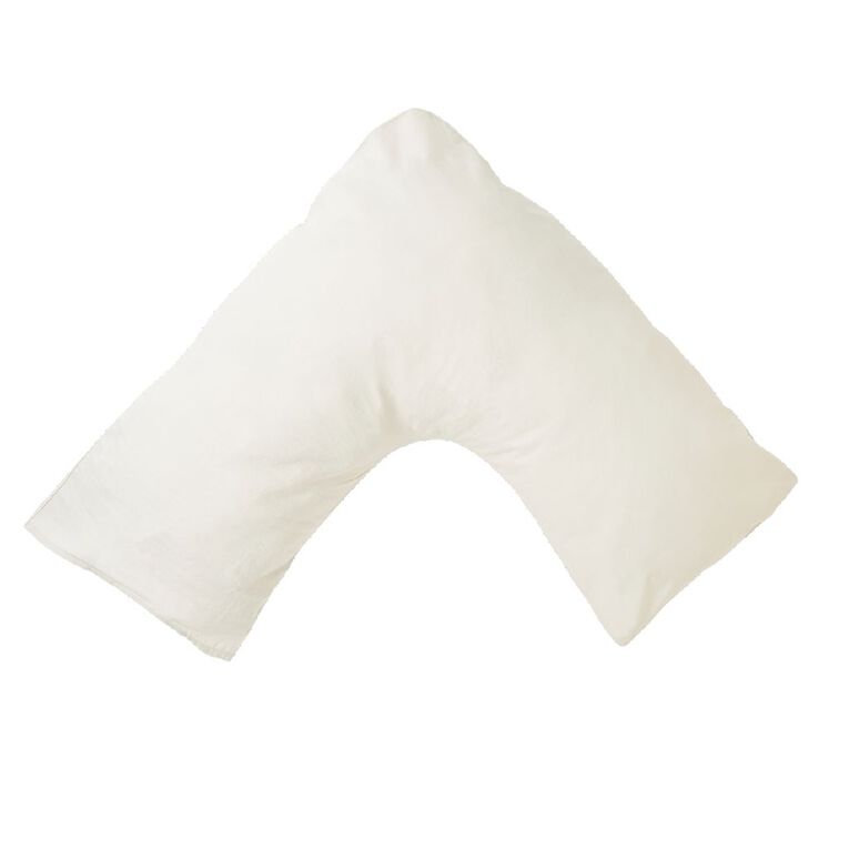 Living & Co Pillowcase U-Shape Washed Cotton Natural One Size, , hi-res