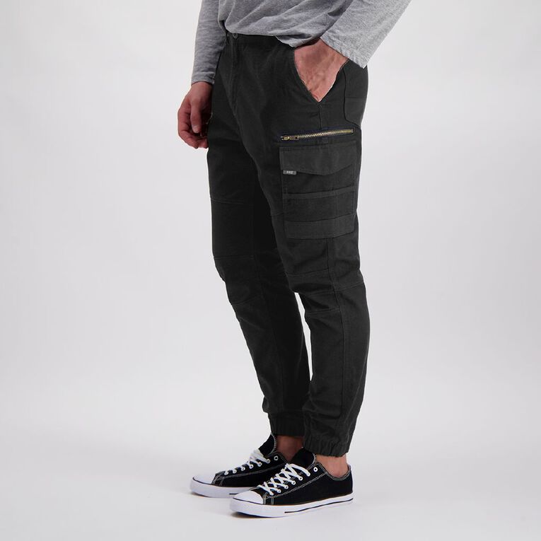 Rivet Men's Cuffed Jogger, Black, hi-res