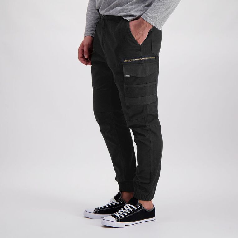 Rivet Men's Cuffed Jogger Black | The Warehouse